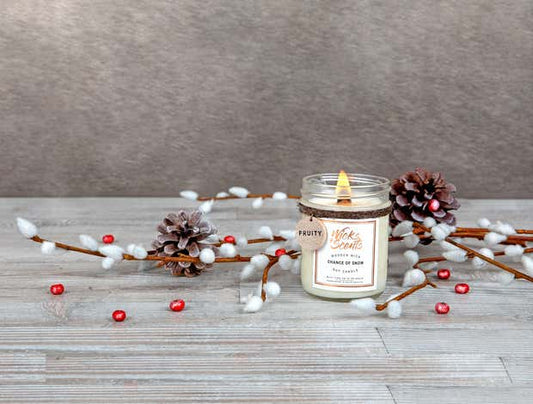 Chance of Snow Wooden Wick Candle