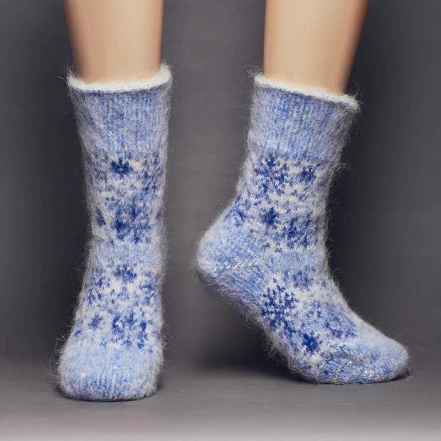 Crystal Snow Socks